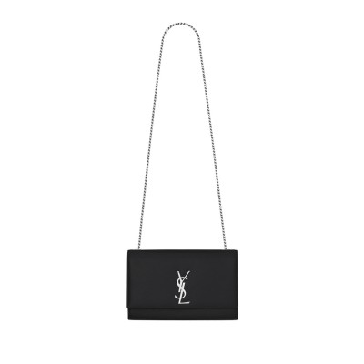 YSL KATE MEDIUM IN GRAIN DE POUDRE EMBOSSED LEATHER 364021BOW0N1000 (24*14.5*5.5cm)